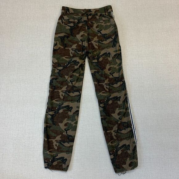 Abercrombie & Fitch Annie High Rise Pant 24 Camo Ankle Straight Tuxedo Stripe - Picture 3 of 11
